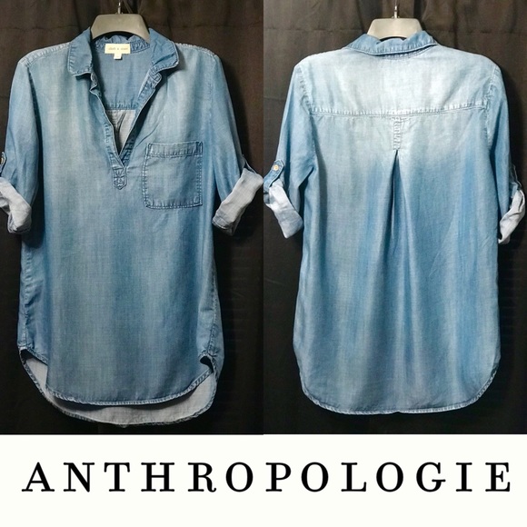 Anthropologie Tops - Anthropologie Cloth & Stone Denim Top